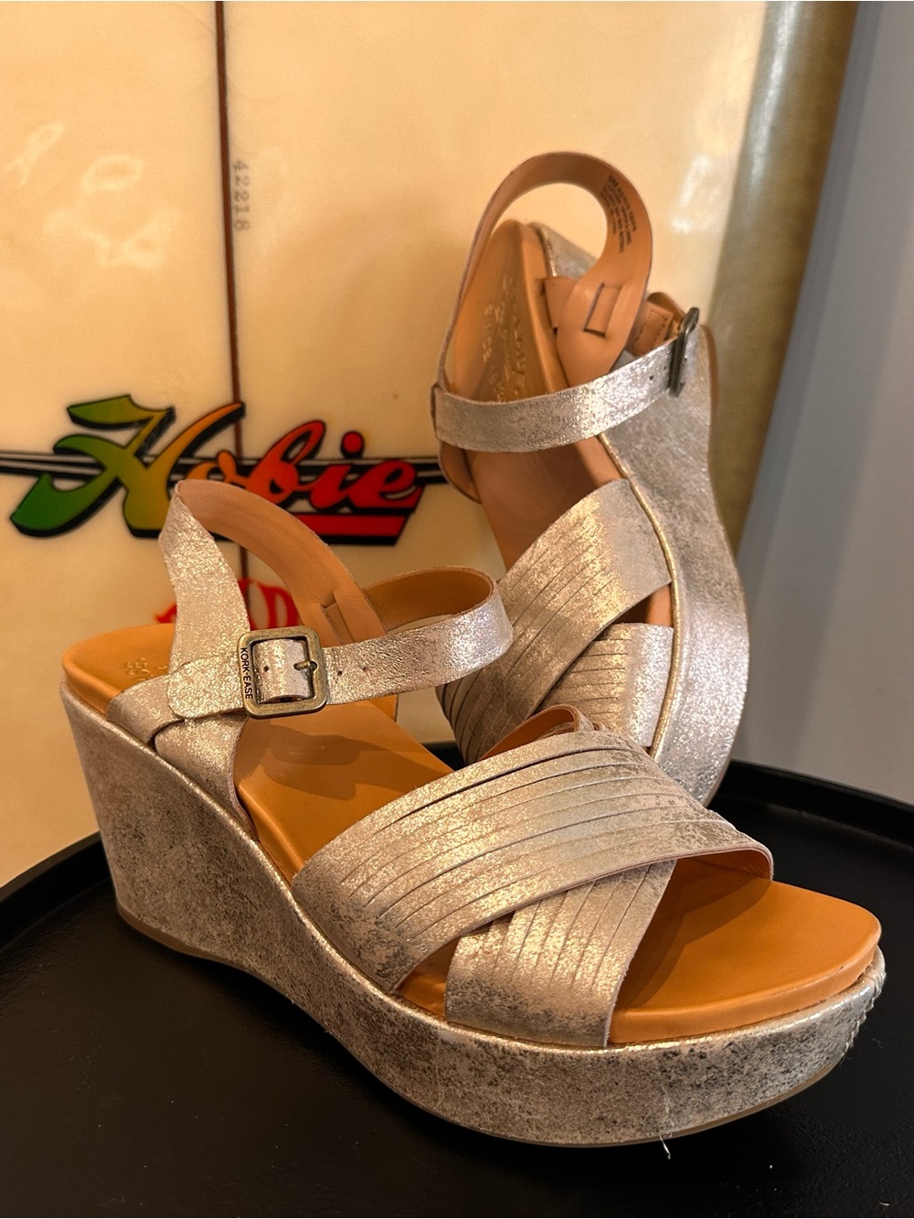 NWOT Kork-Ease Wedge Platform Sandals